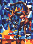 Lejos de la escultorica sapiencia del caballo / 2000 / 30 x 40 cm / oil-pastel on paper