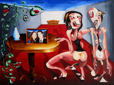 Self-portrait & girlfriend / 2001 / 120 x 90 cm / oil on canvas