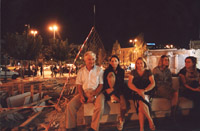 Michail, Ioanna & Maria Spartalis on the projection night, photo by Evi Michala-Papadopoulou